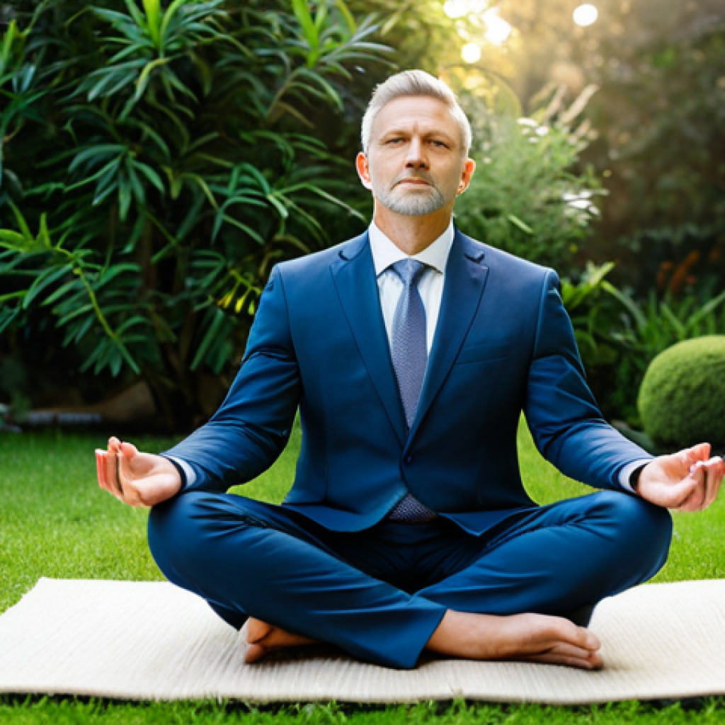 Mindfulness Meditation**

A professional lawyer, fully clothed in business casual attire, sitting in a peaceful garden meditating, safe for work, appropriate content, natural pose, perfect anatomy, calming atmosphere, soft lighting, high quality, professional, modest, family-friendly.

**