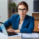 변호사 실기 준비를 위한 과목별 전략 - **"MPT Treasure Map":** A diverse female legal professional, in her late 20s or early 30s, dressed i...