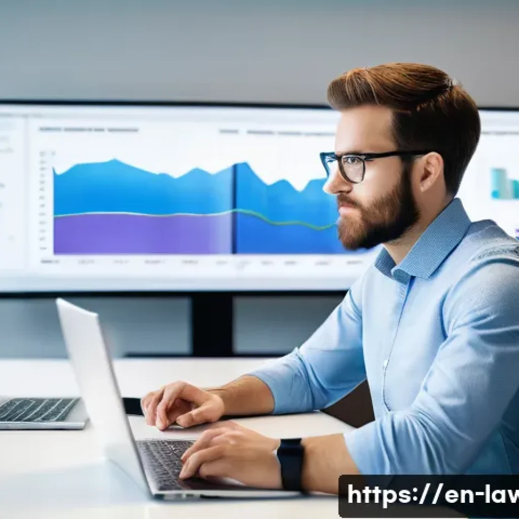 변호사 경력을 통해 새로운 분야로 전환 사례 - A professional product manager in a modern tech office, dressed in smart casual attire, thoughtfully...