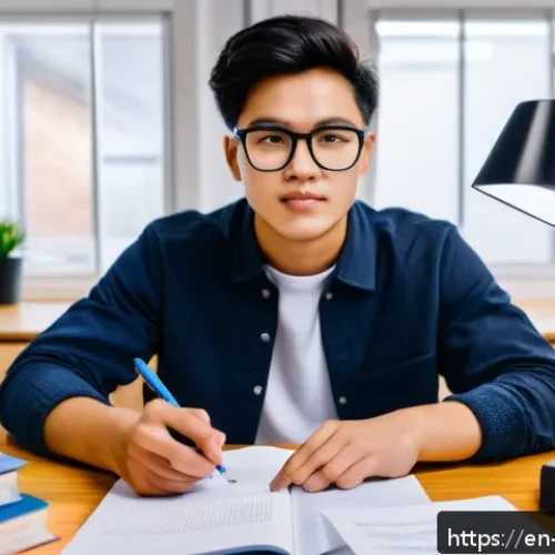 변호사 시험 과목별 학습 방법 - A focused young adult studying at a modern home office desk surrounded by neatly organized legal tex...